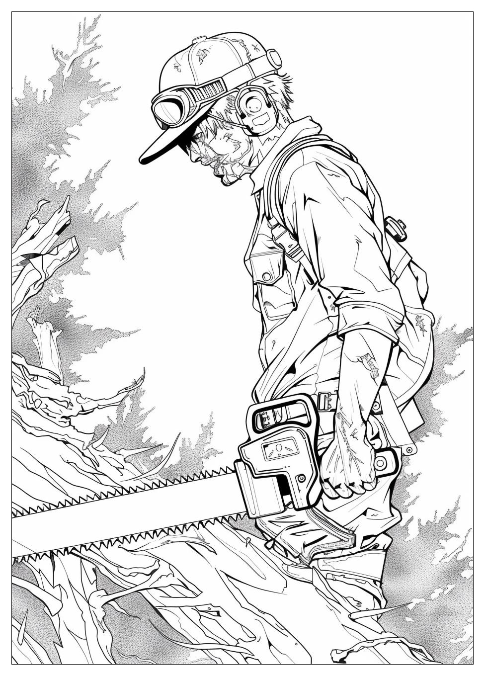 Chainsaw Man Coloring Pages-5