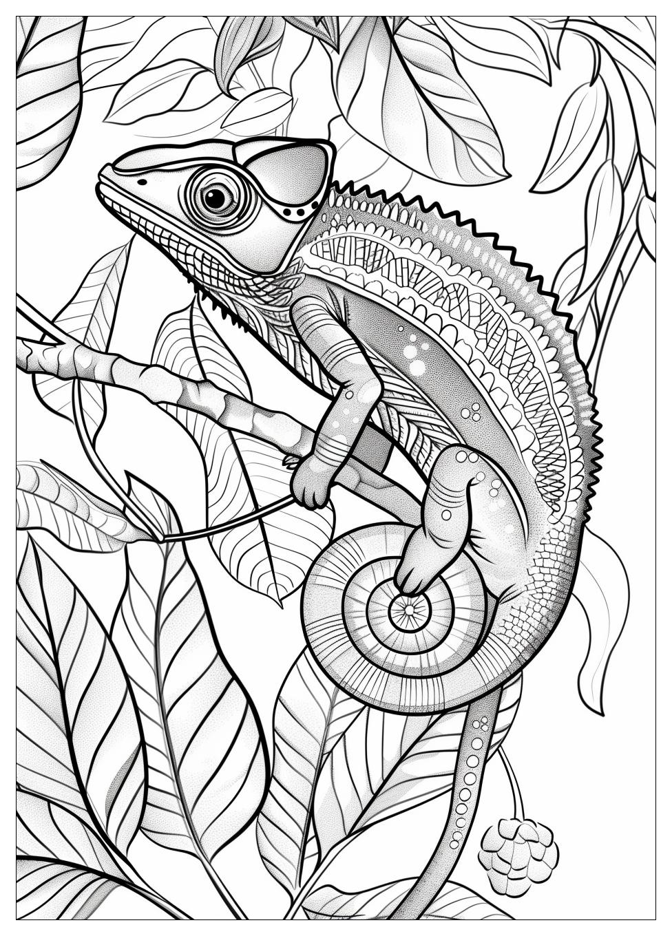 Chameleon Coloring Pages-10