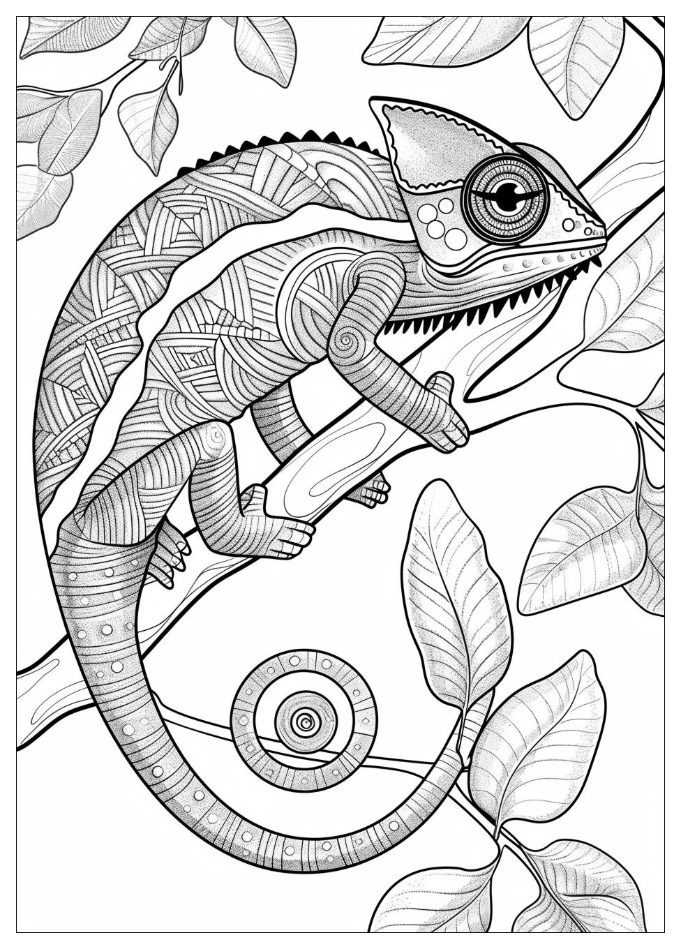 Chameleon Coloring Pages-12