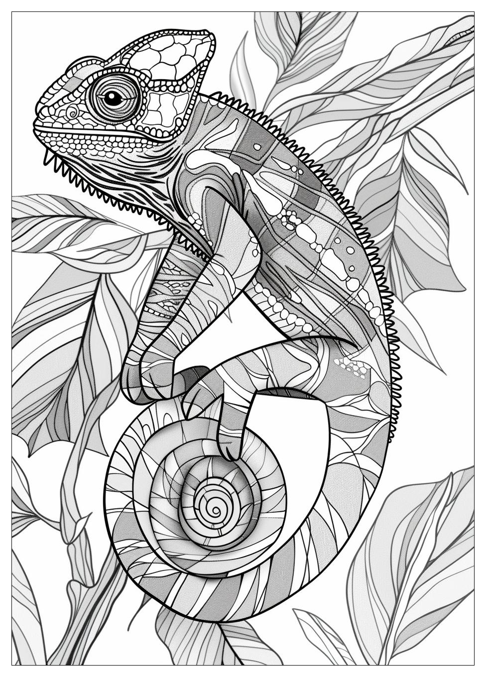 Chameleon Coloring Pages-13