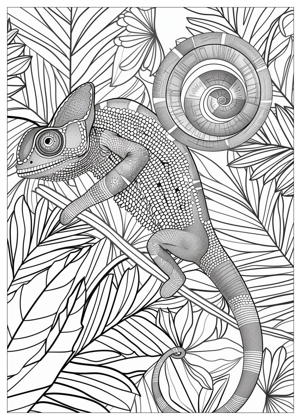 Chameleon Coloring Pages-14