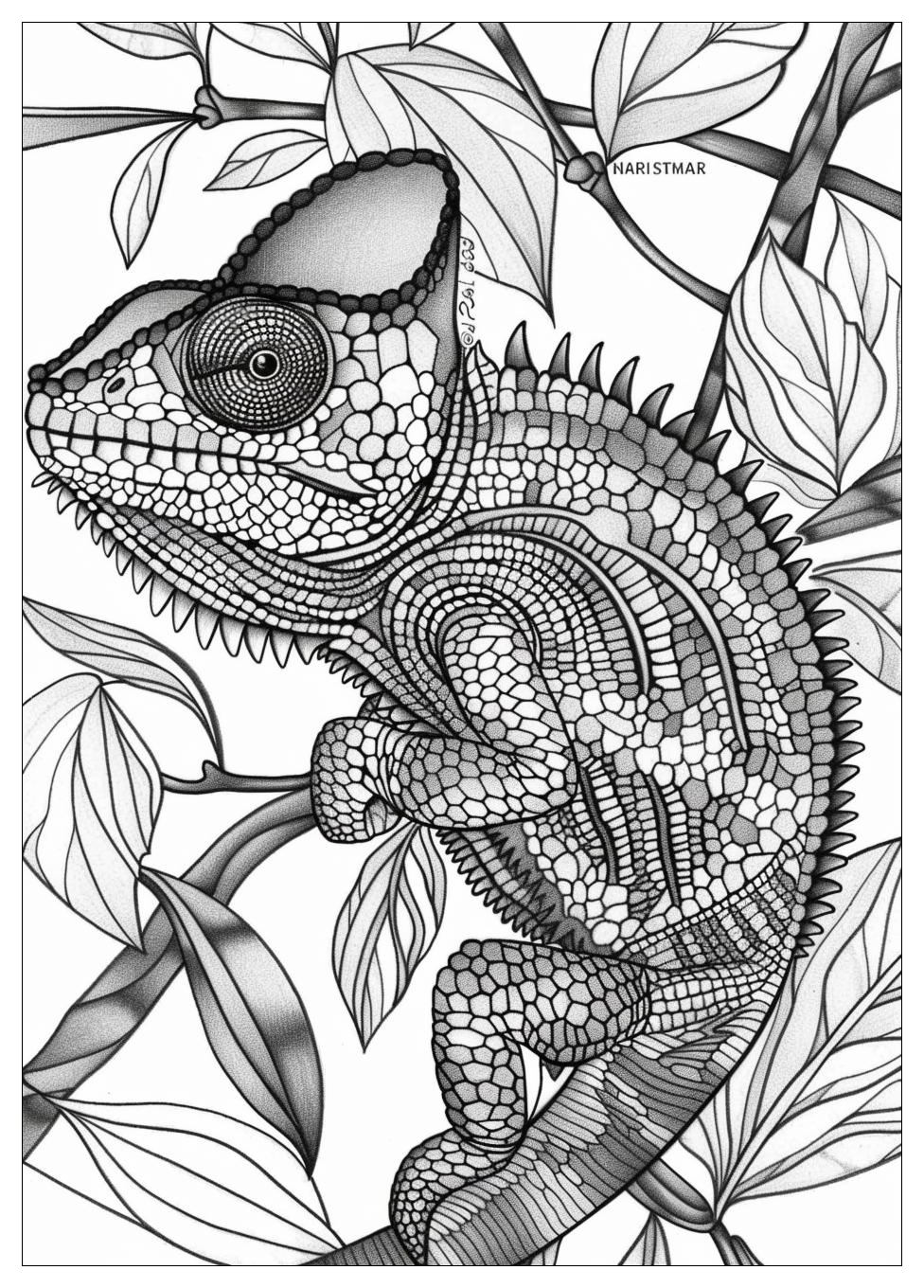 Chameleon Coloring Pages-15