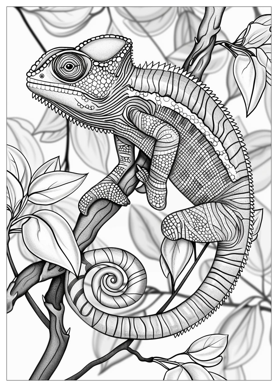 Chameleon Coloring Pages-17