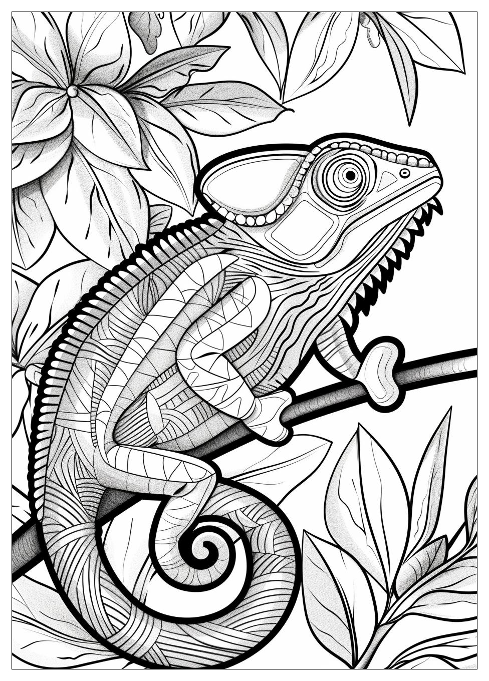 Chameleon Coloring Pages-19