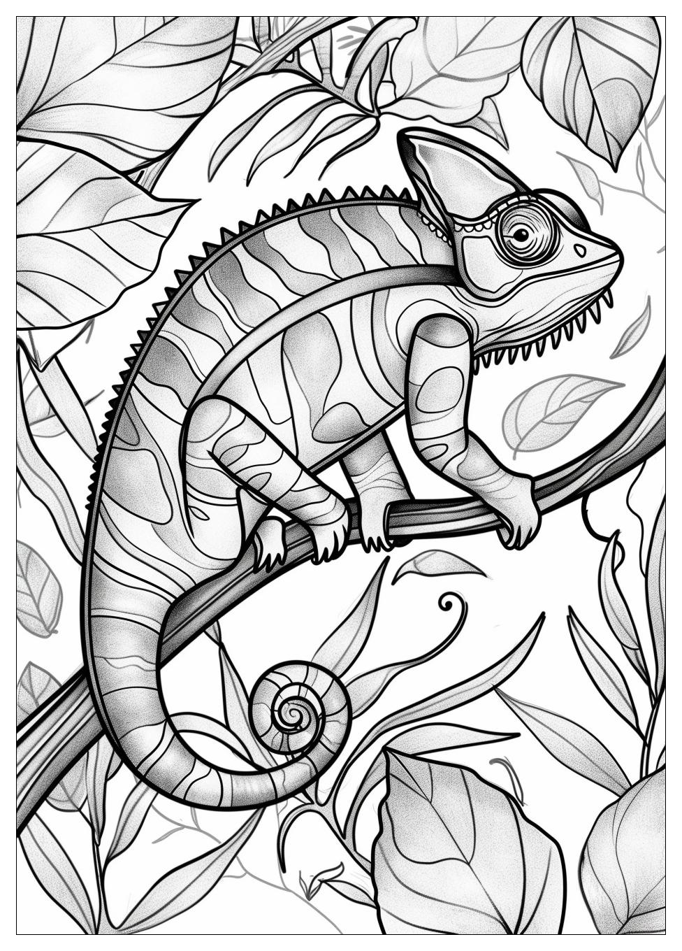 Chameleon Coloring Pages-6