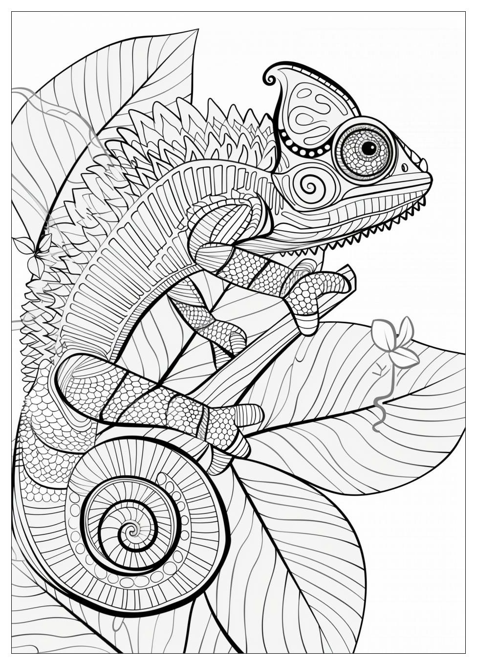 Chameleon Coloring Pages-7