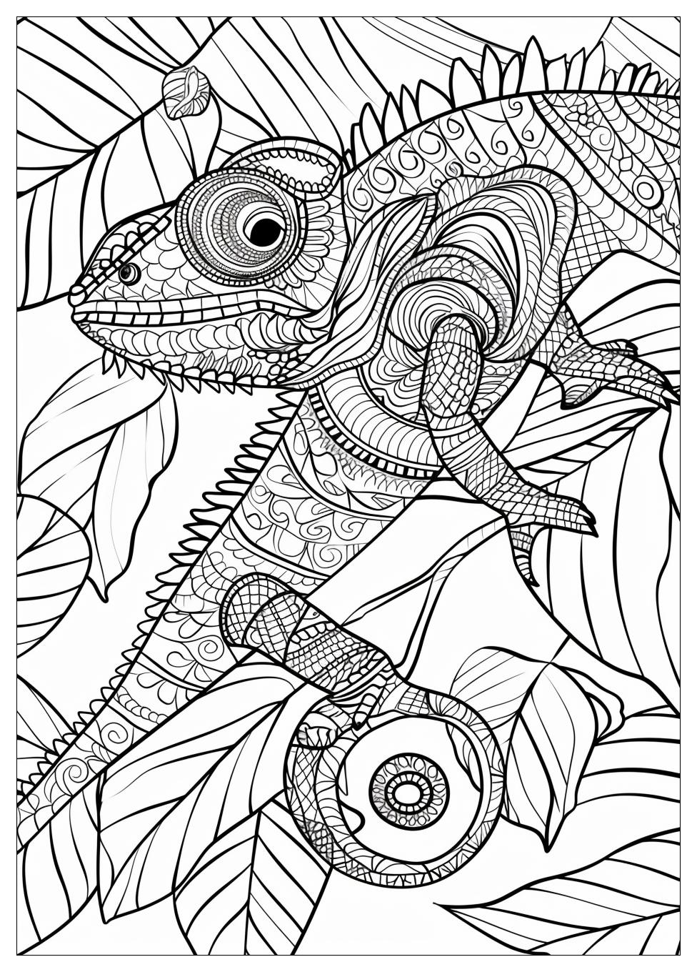 Chameleon Coloring Pages-8