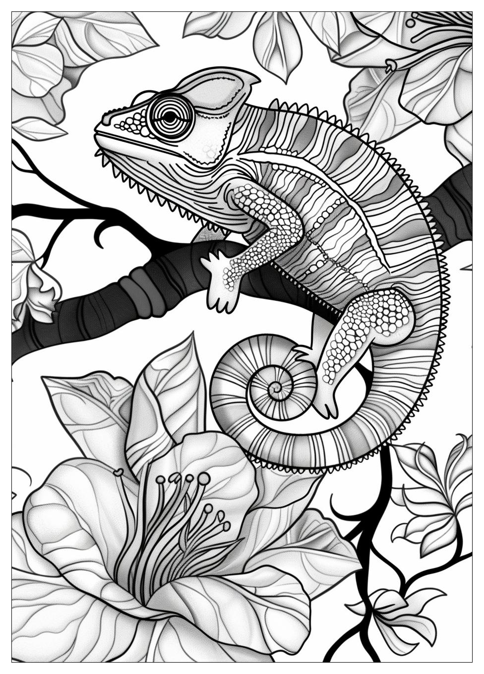 Chameleon Coloring Pages-9