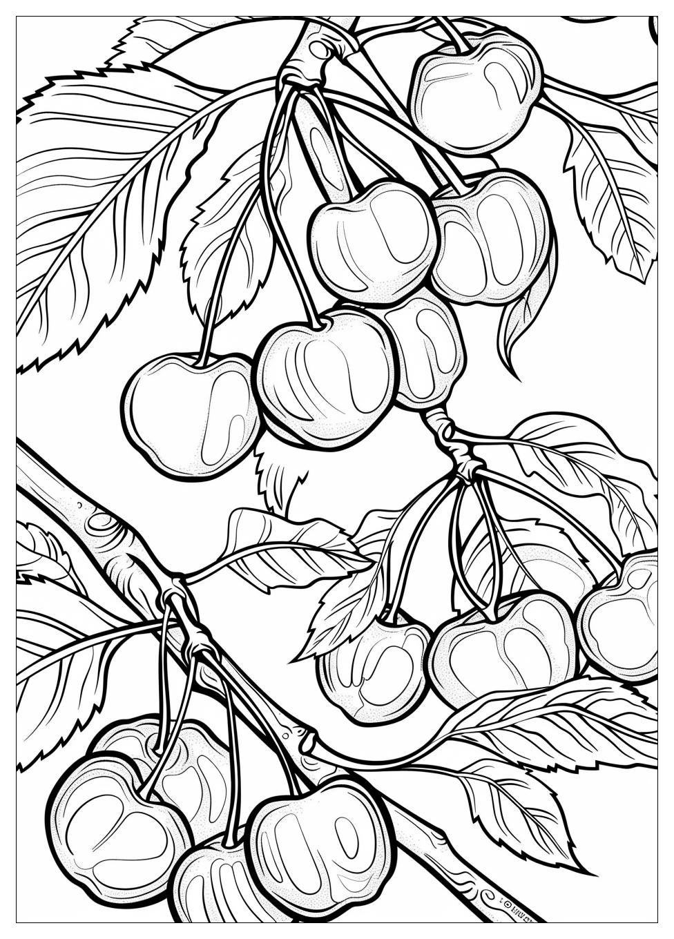 Cherry Coloring Pages-3