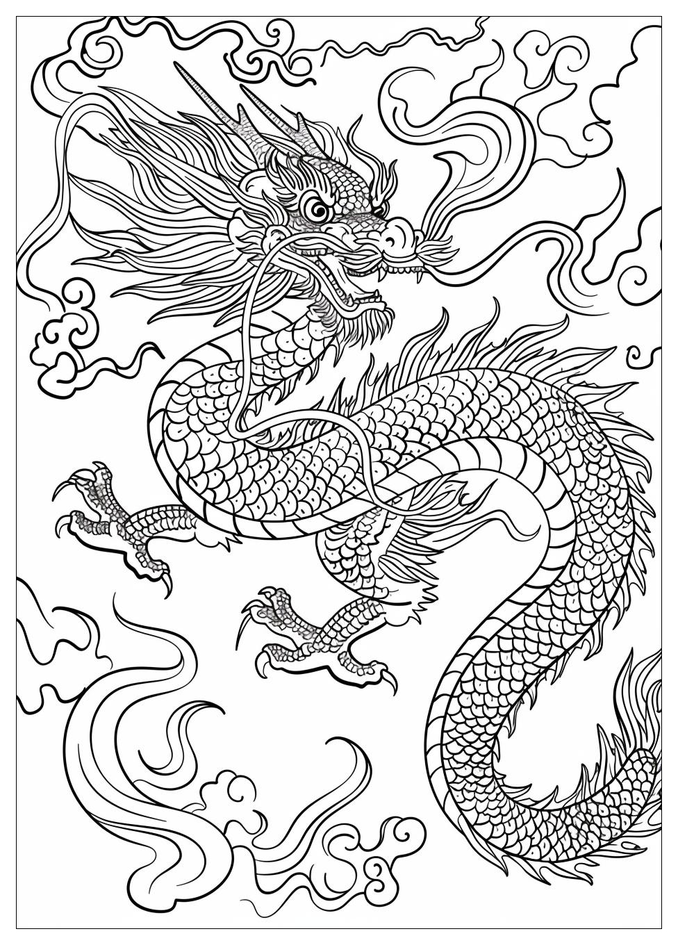 Chinese Dragon Coloring Pages-1