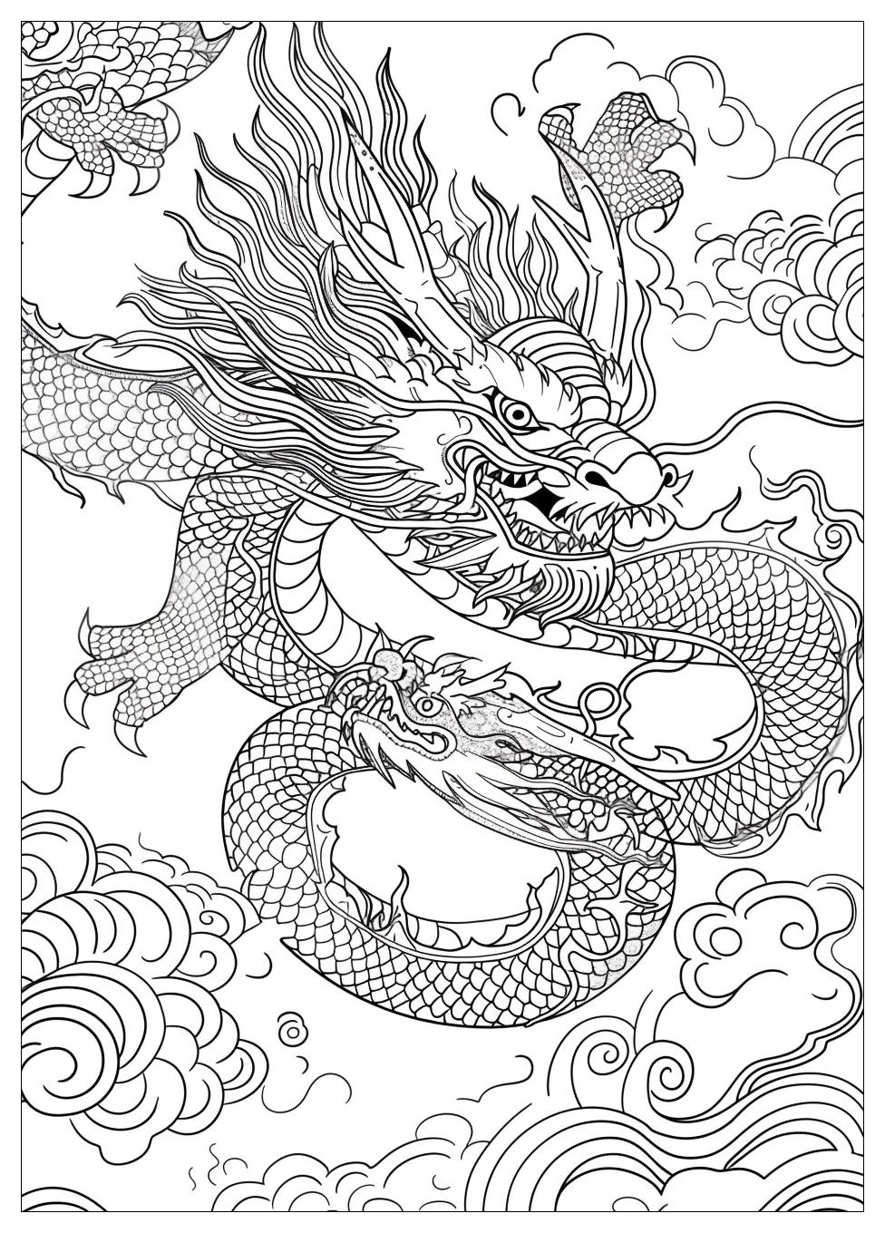 Chinese Dragon Coloring Pages-11