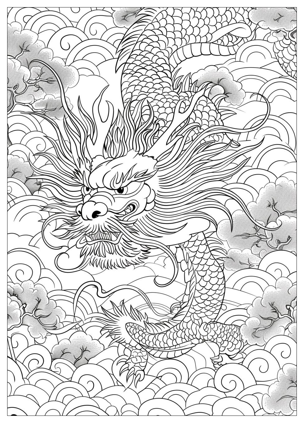 Chinese Dragon Coloring Pages-13