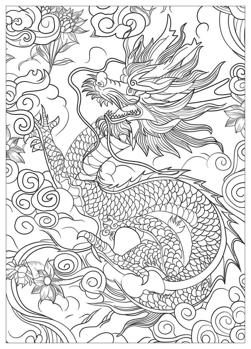 Chinese Dragon Coloring Pages-14