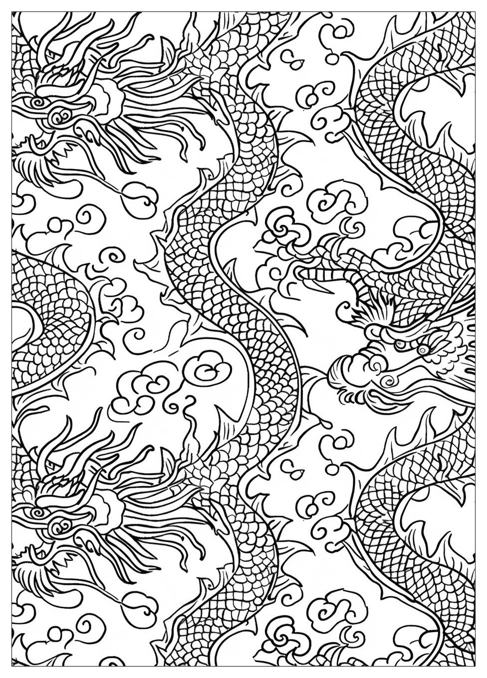 Chinese Dragon Coloring Pages-16