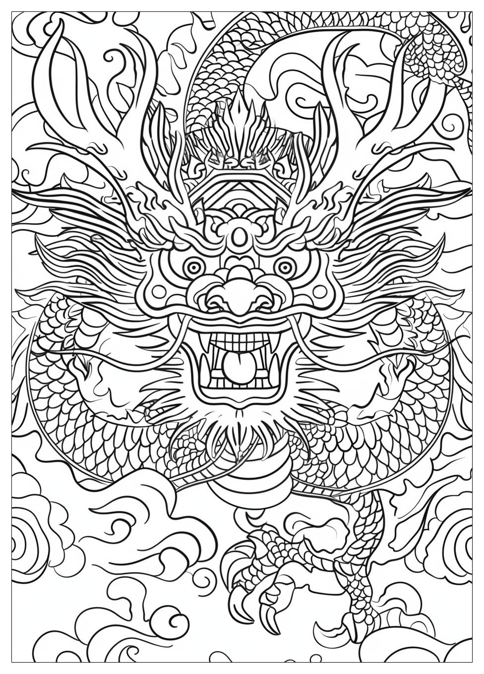 Chinese Dragon Coloring Pages-17