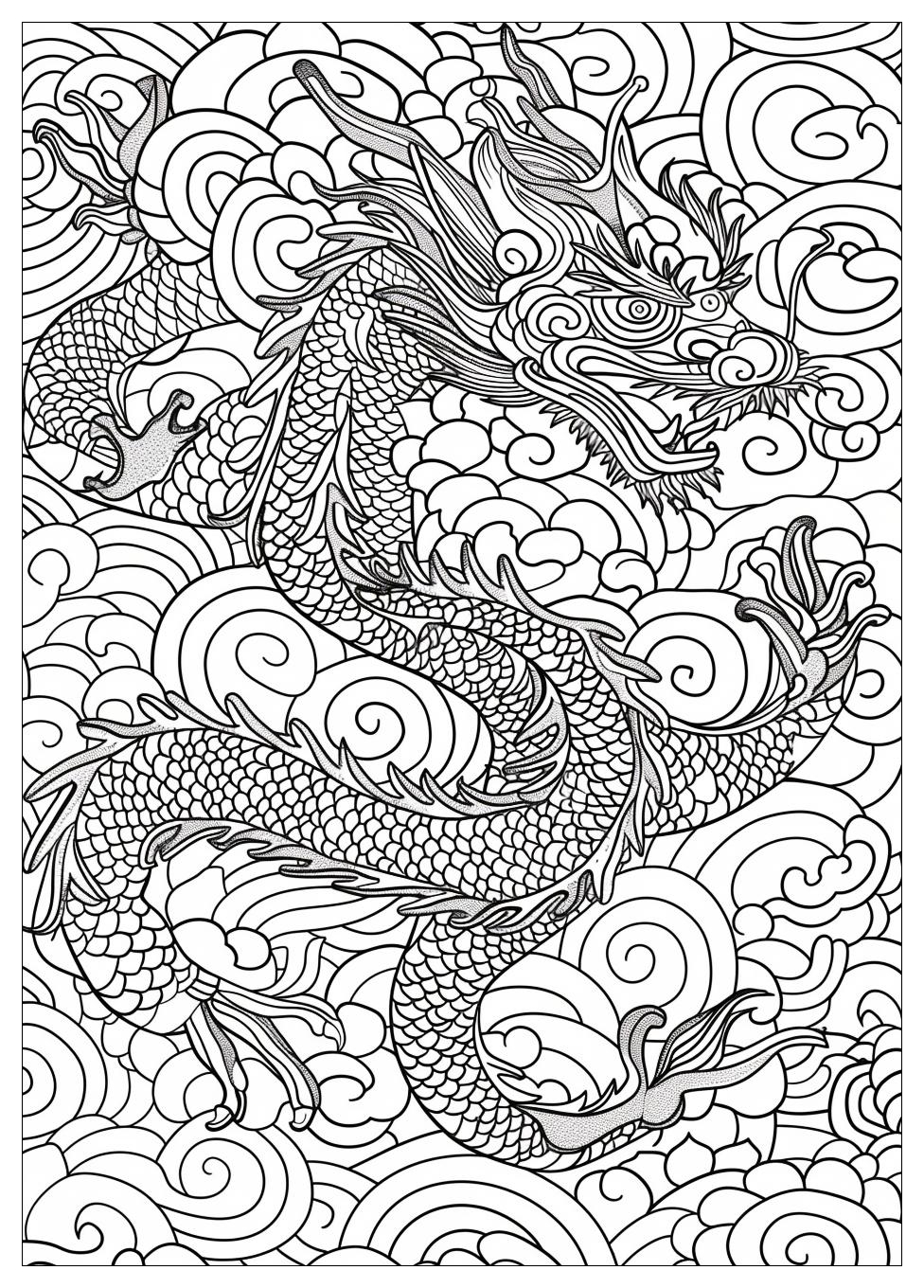 Chinese Dragon Coloring Pages-18