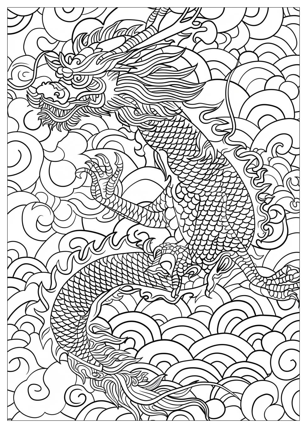 Chinese Dragon Coloring Pages-19