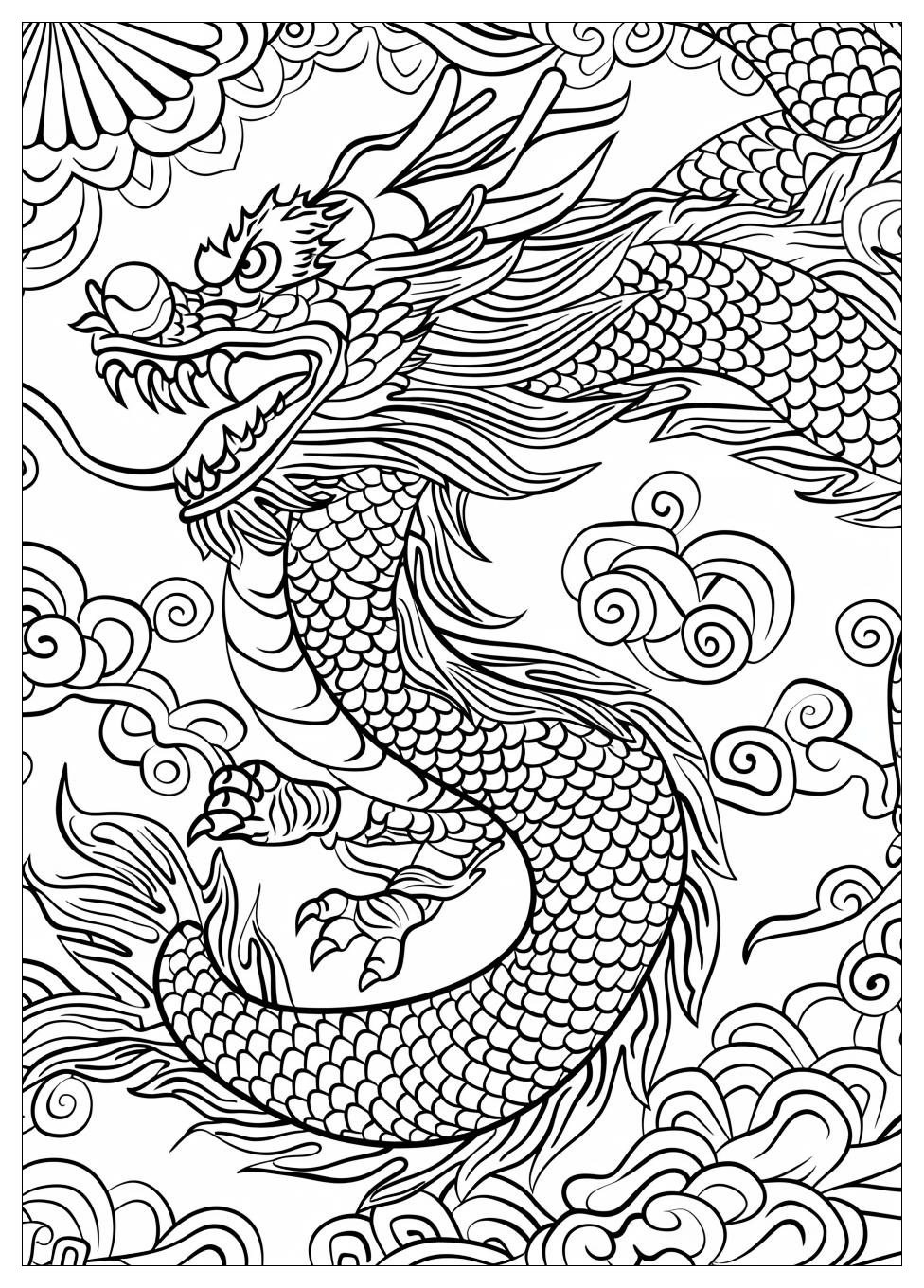 Chinese Dragon Coloring Pages-20