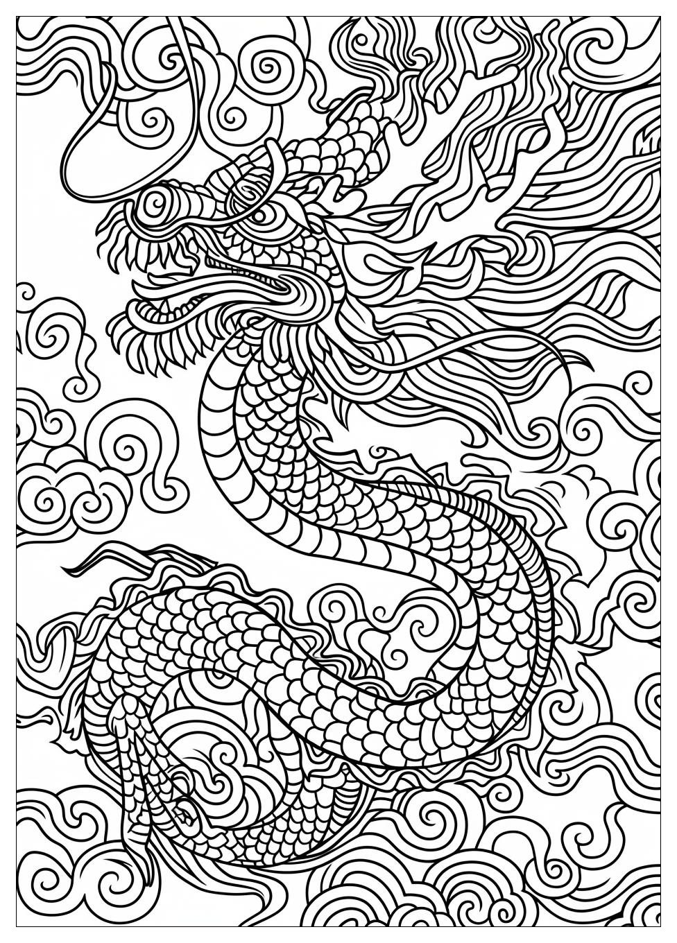 Chinese Dragon Coloring Pages-7