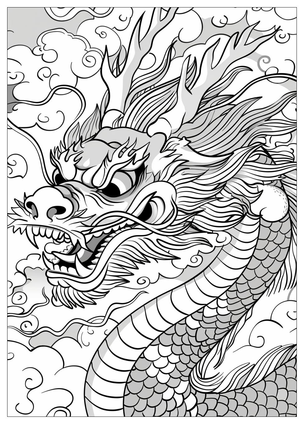 Chinese Dragon Coloring Pages-8