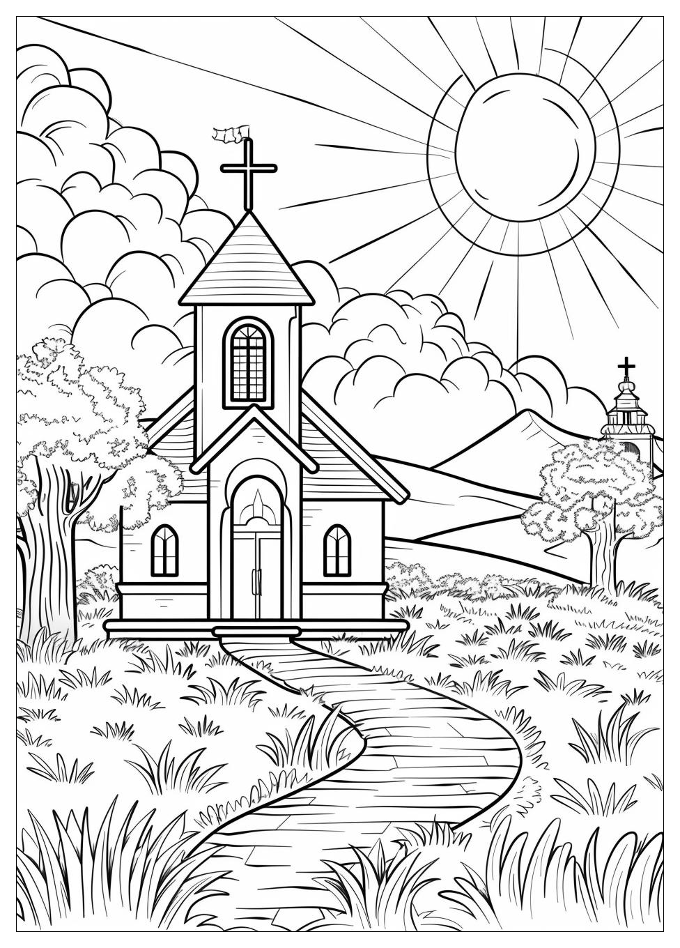 Church Coloring Pages-1