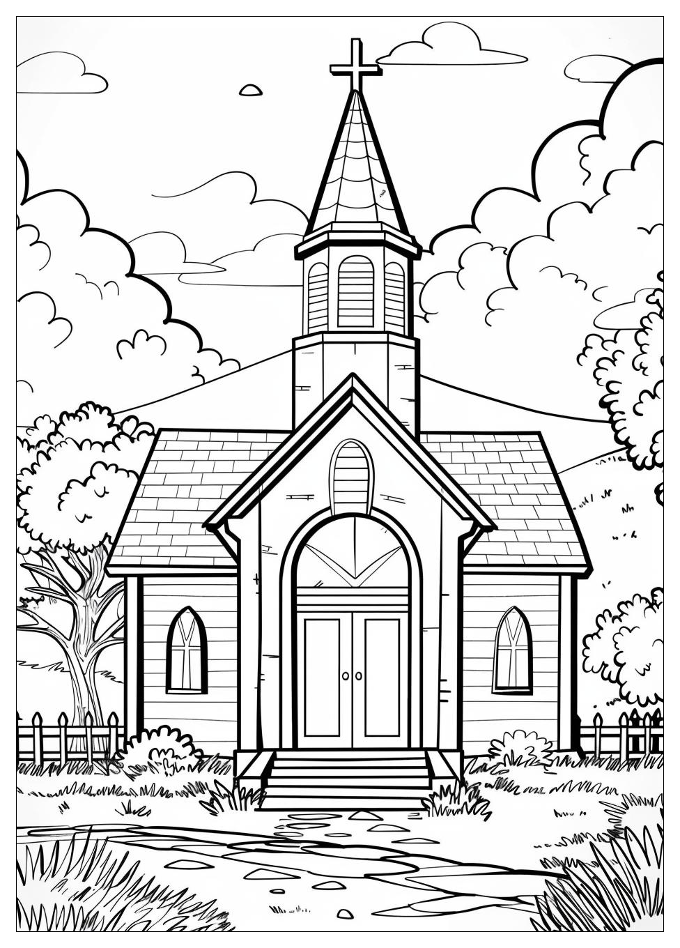 Church Coloring Pages-11