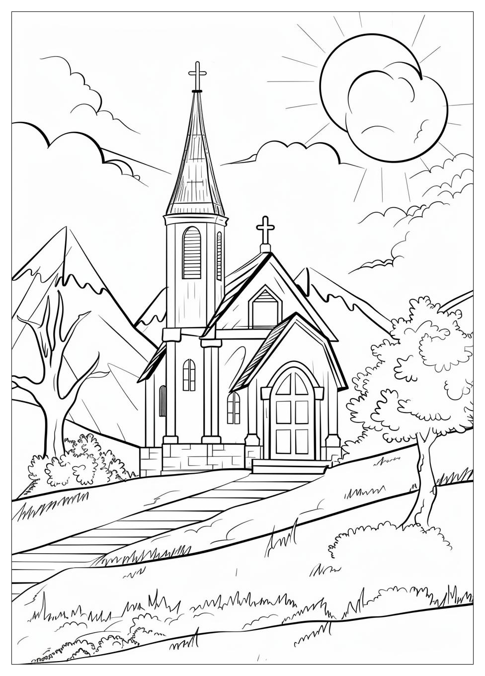 Church Coloring Pages-12