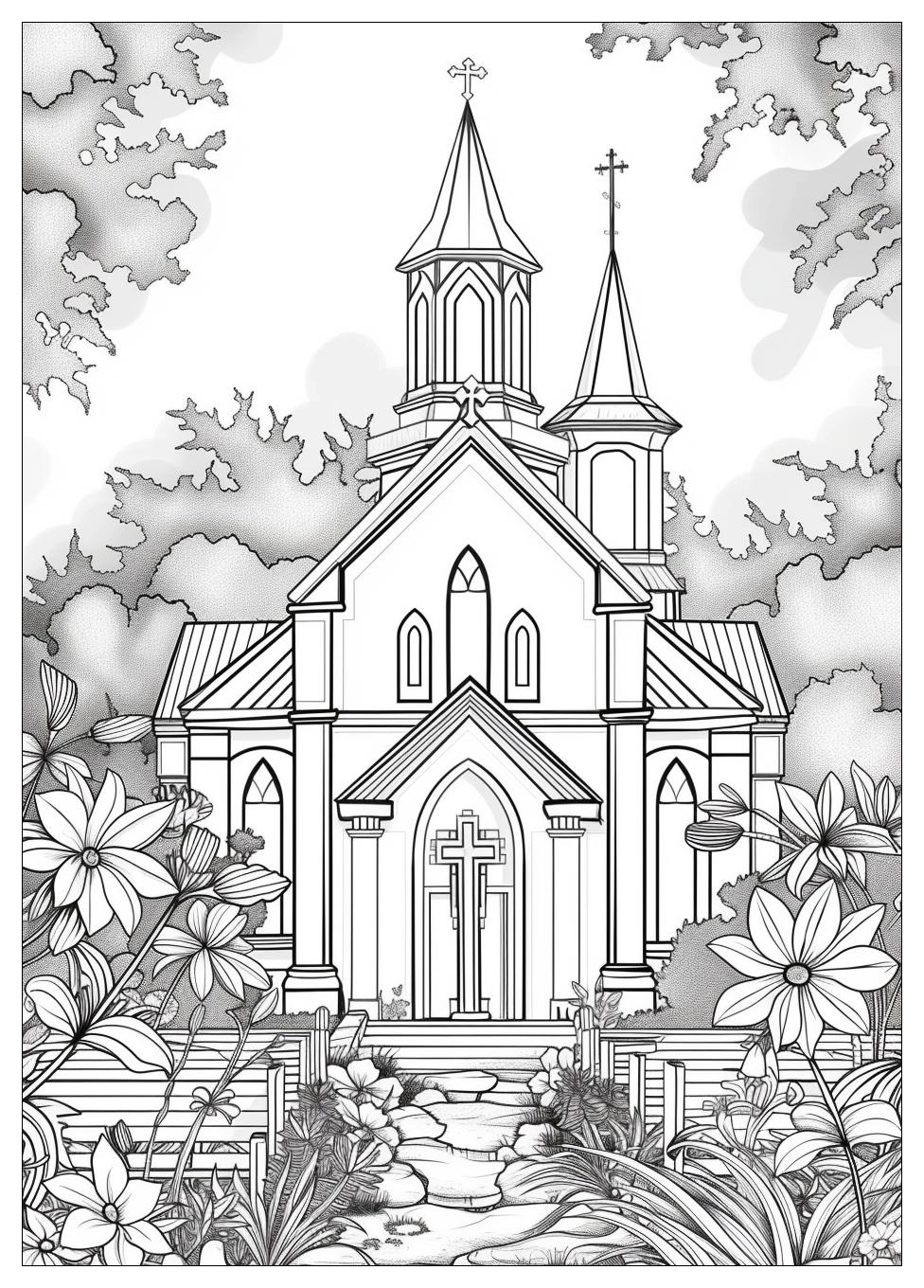 Church Coloring Pages-13