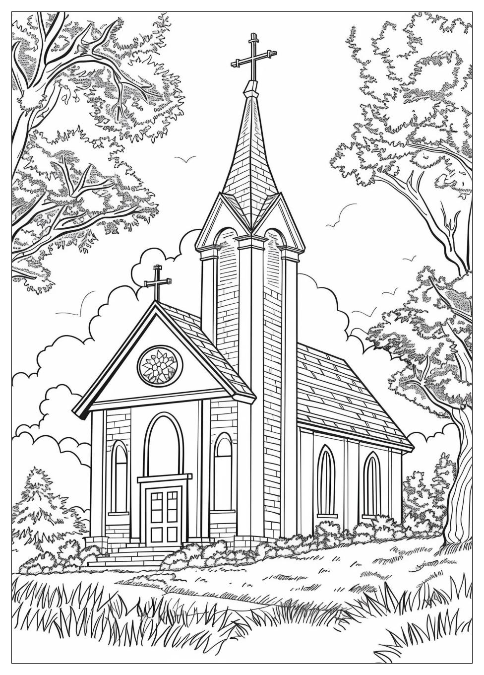 Church Coloring Pages-14