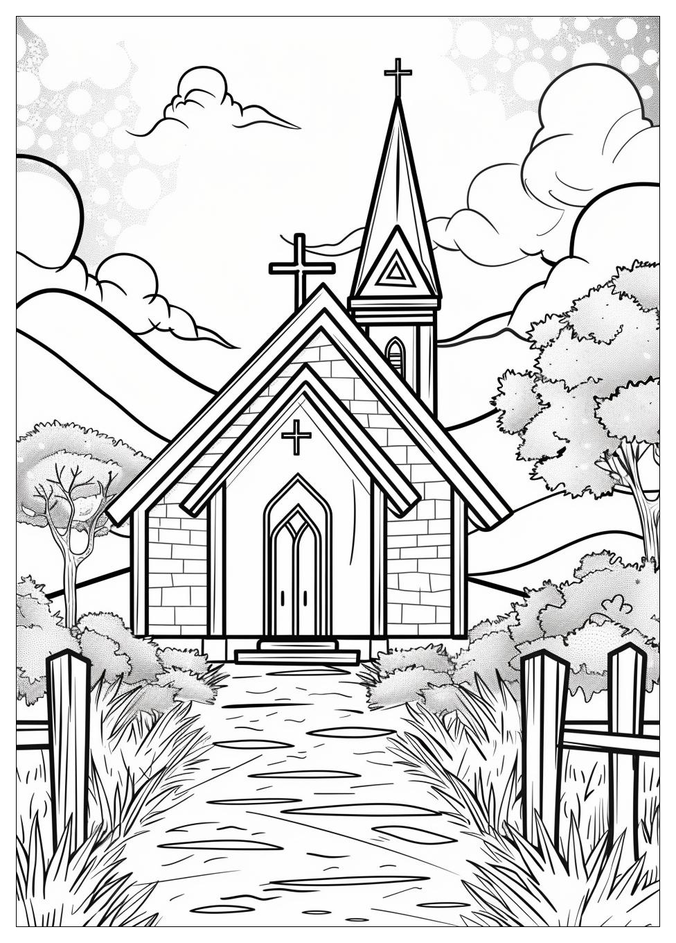 Church Coloring Pages-16