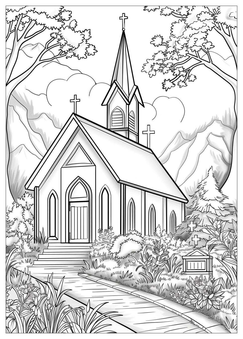 Church Coloring Pages-19