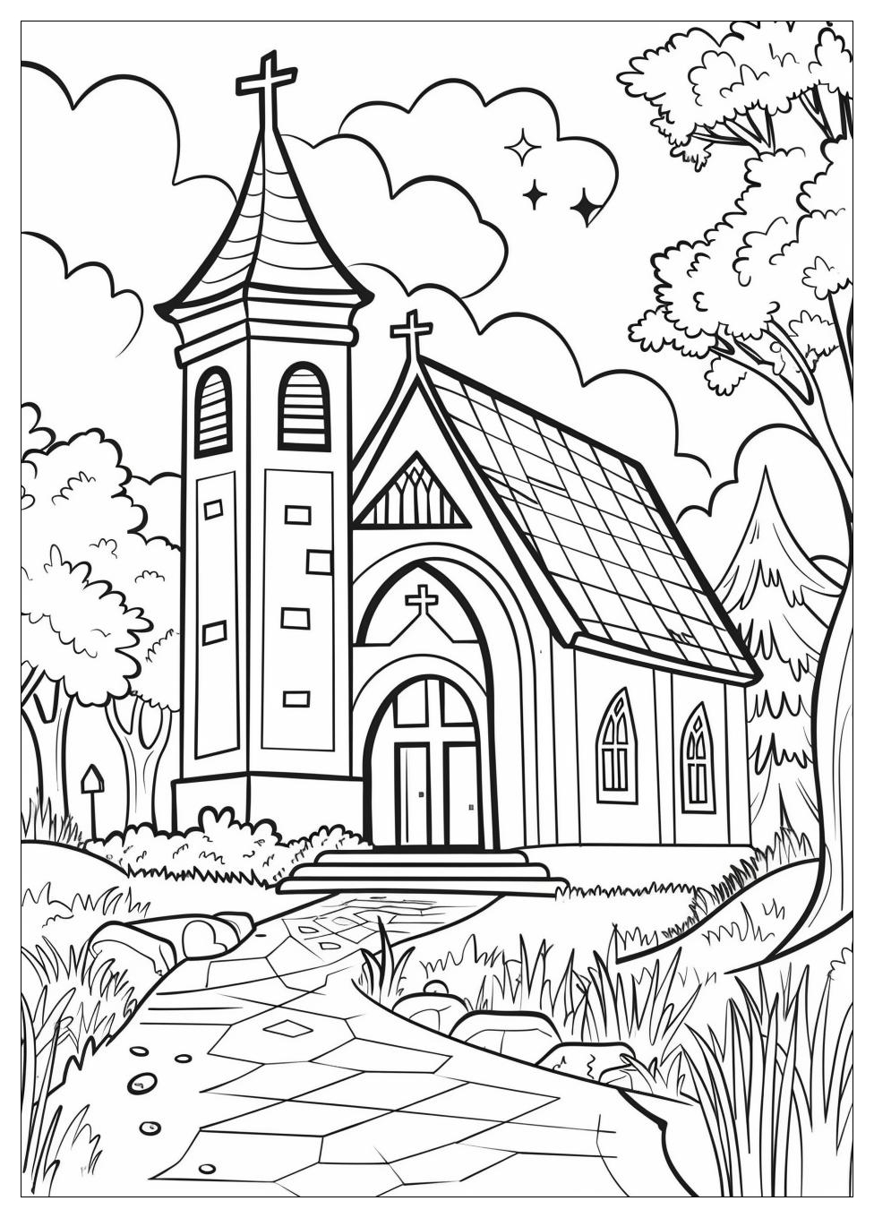 Church Coloring Pages-2