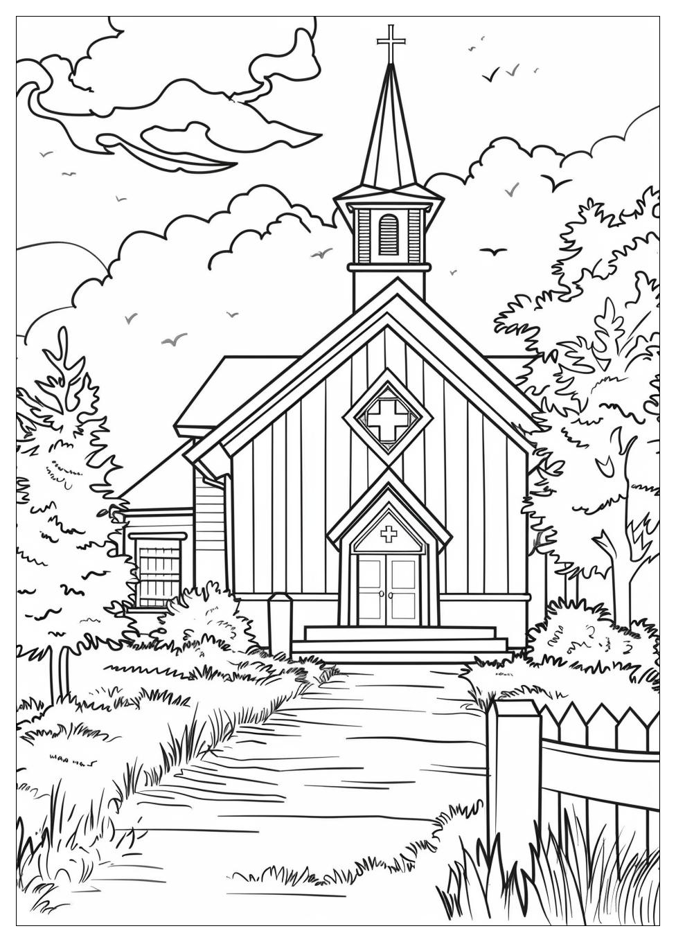 Church Coloring Pages-4