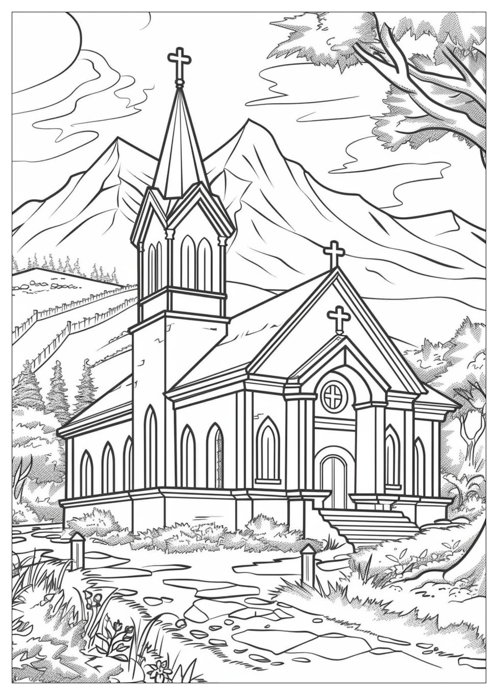 Church Coloring Pages-5