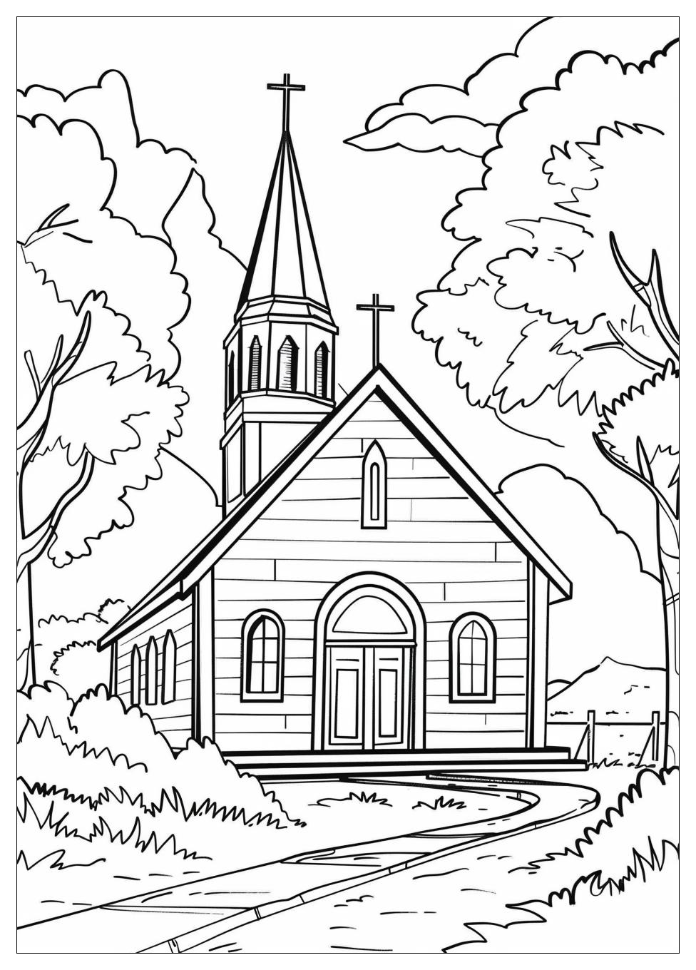 Church Coloring Pages-6