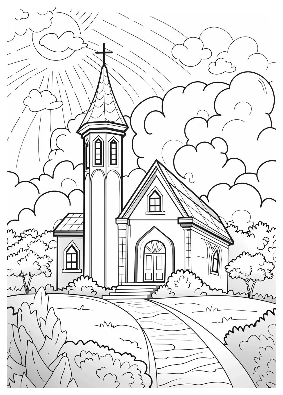 Church Coloring Pages-7