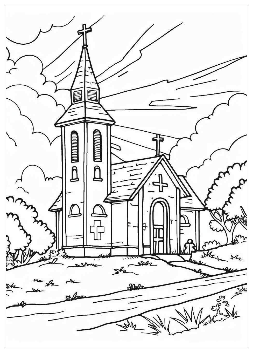 Church Coloring Pages-8