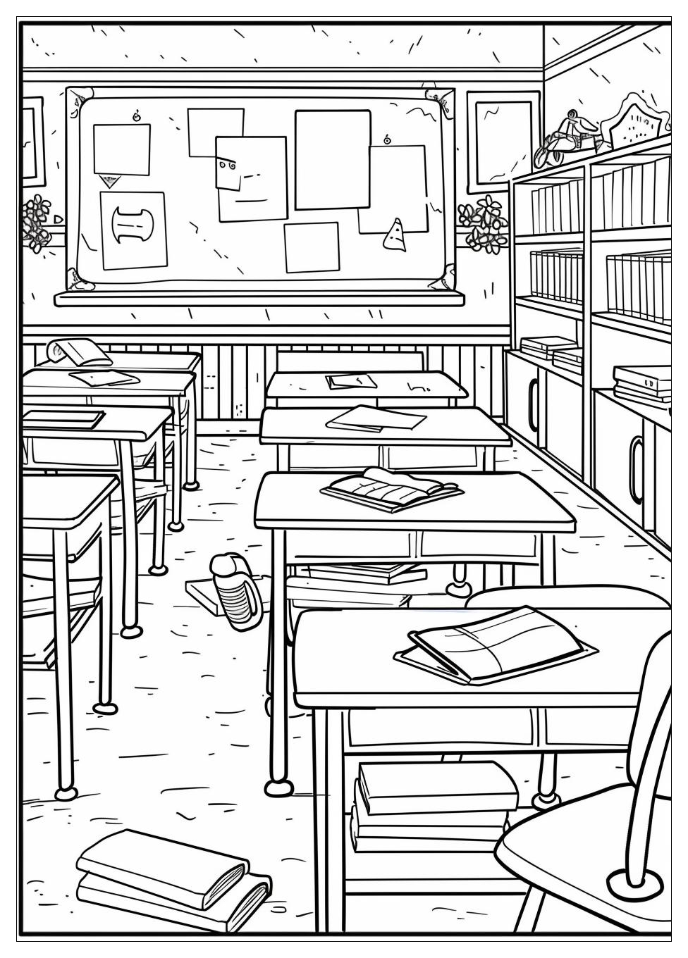 Classroom Coloring Pages-9