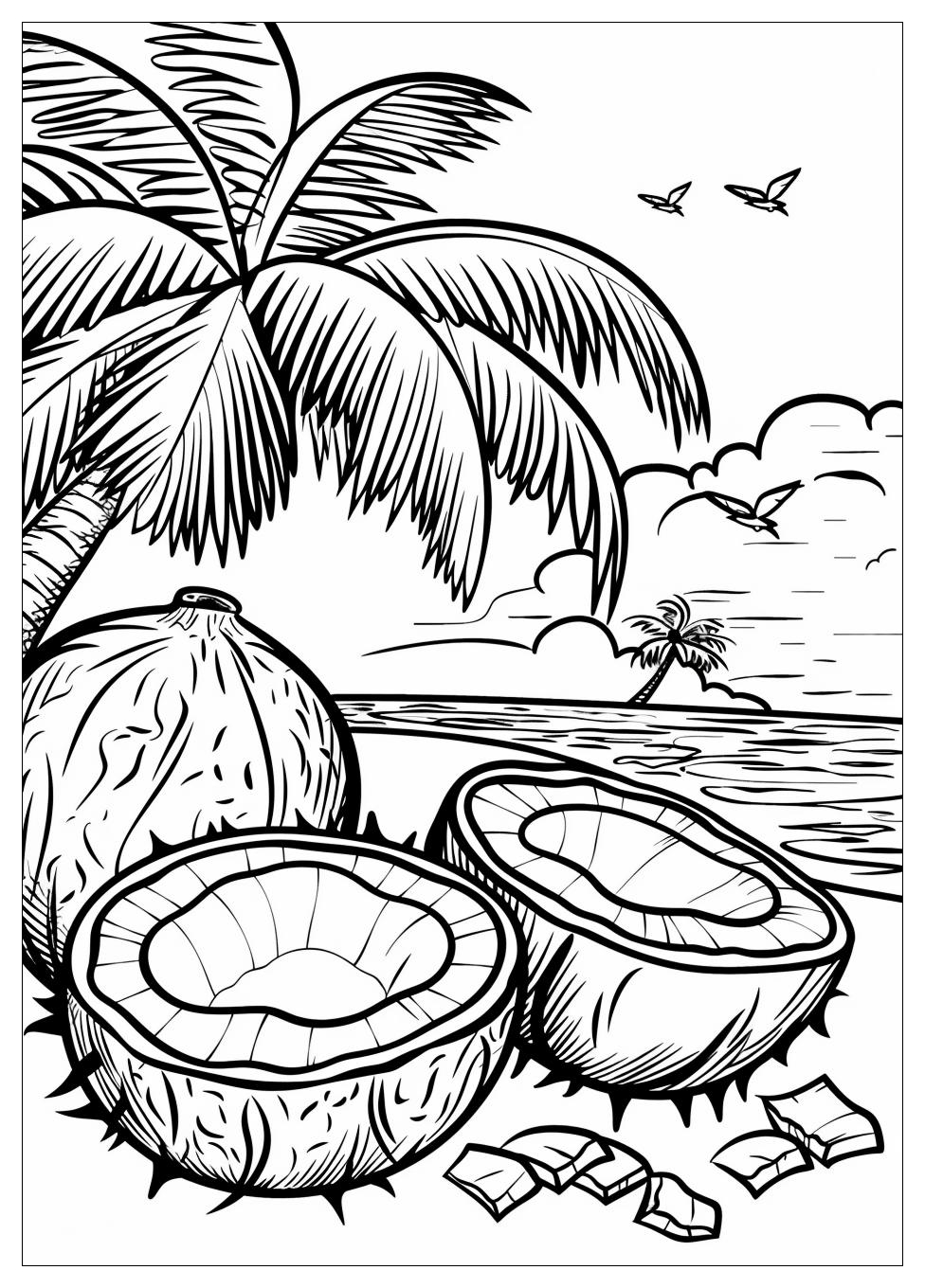 Coconut Coloring Pages-2