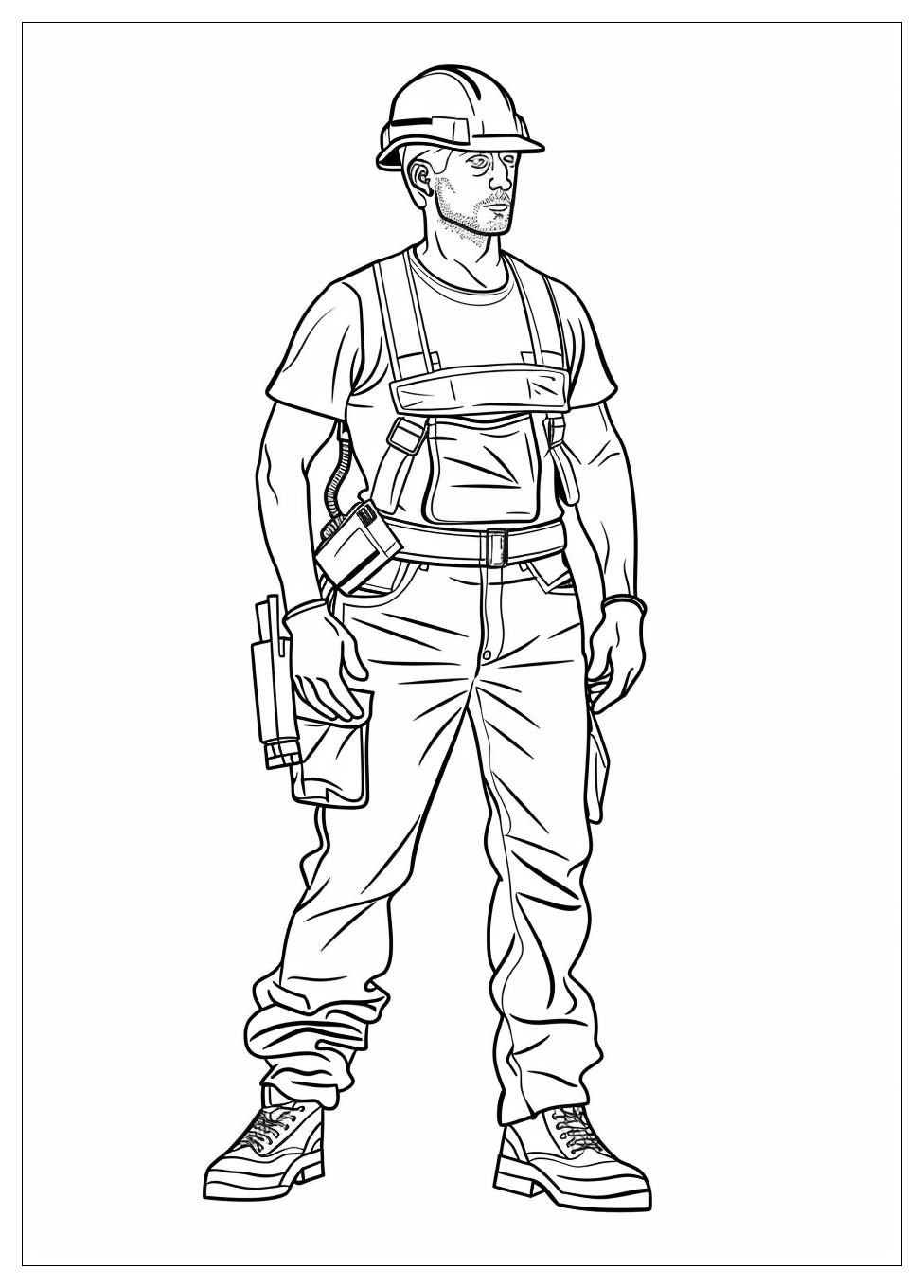 Construction Worker Coloring Pages-11