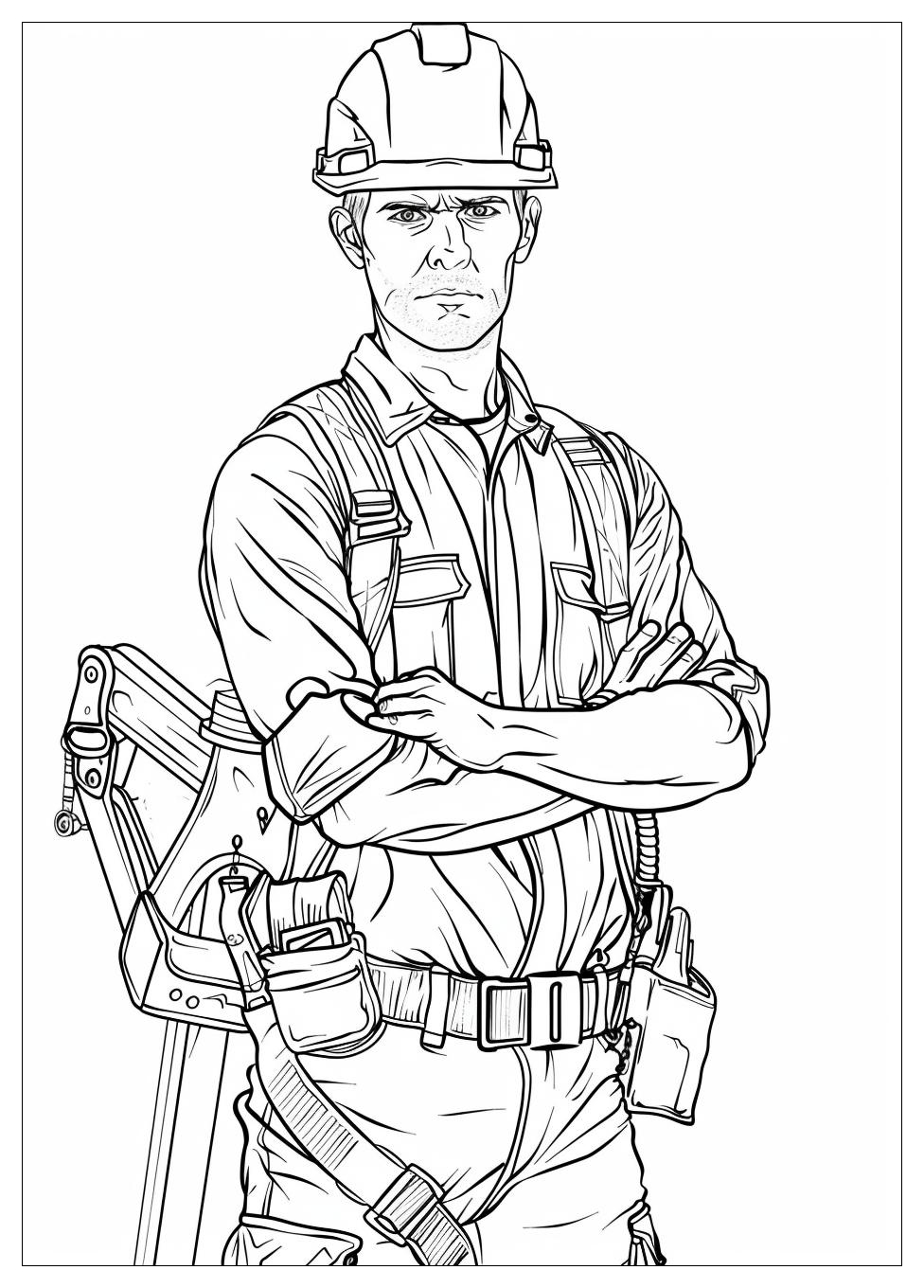 Construction Worker Coloring Pages-13