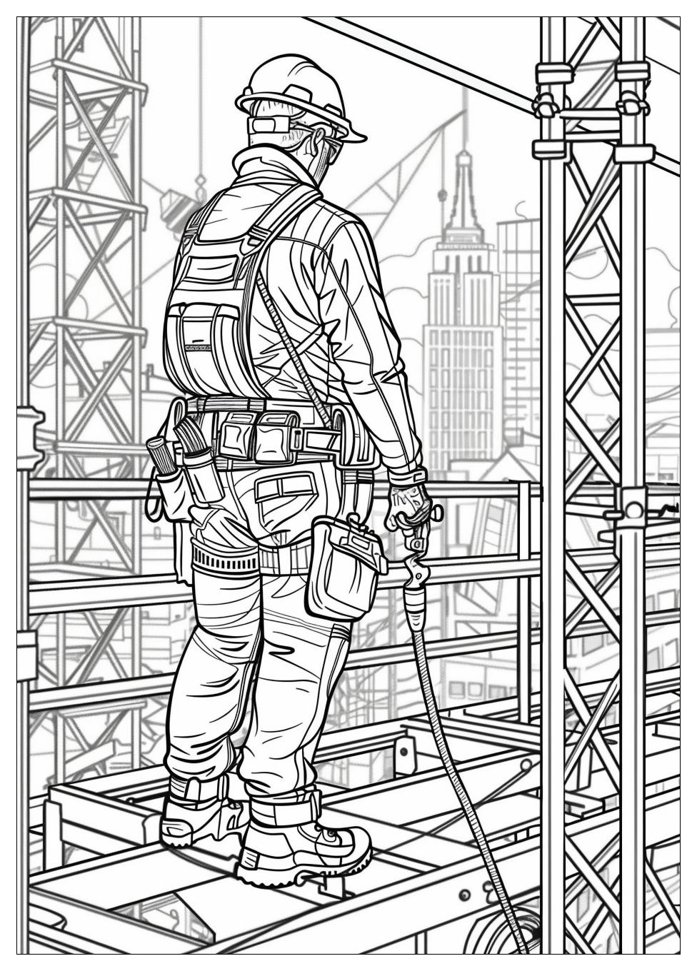 Construction Worker Coloring Pages-14