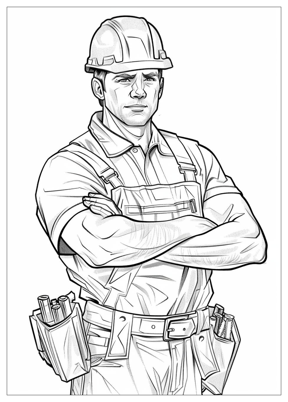 Construction Worker Coloring Pages-16