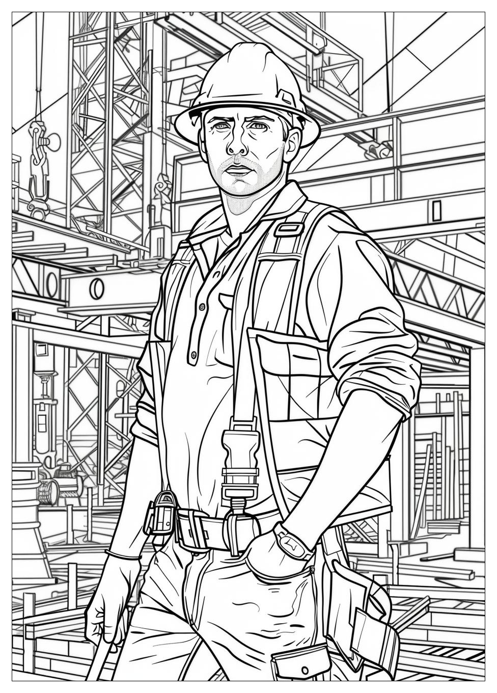 Construction Worker Coloring Pages-17