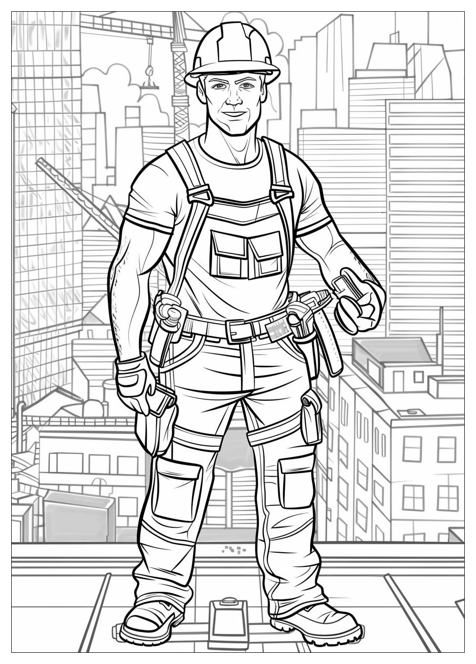 Construction Worker Coloring Pages-3