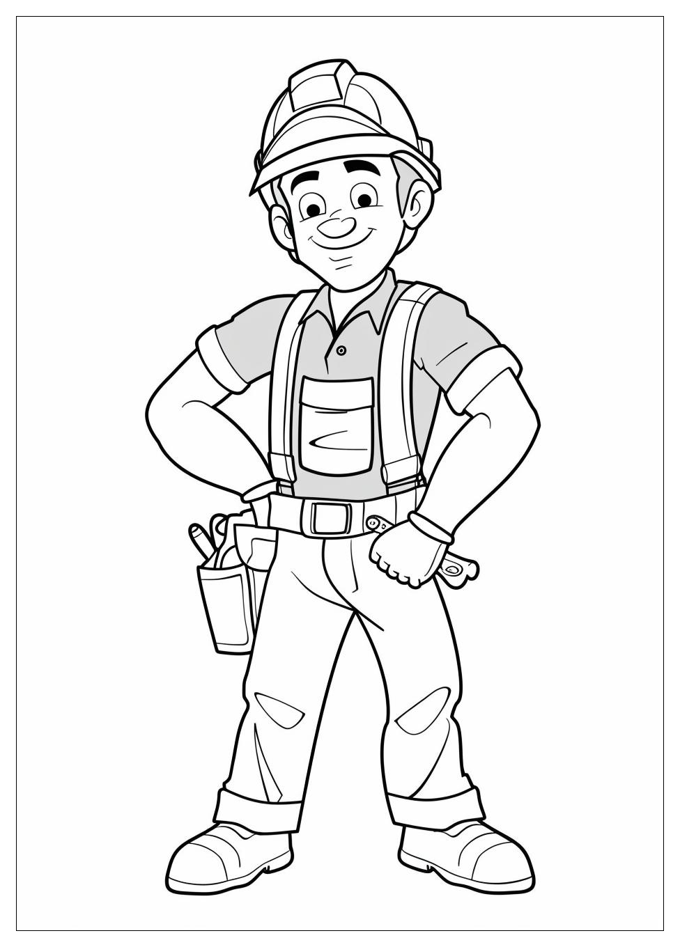 Construction Worker Coloring Pages-6