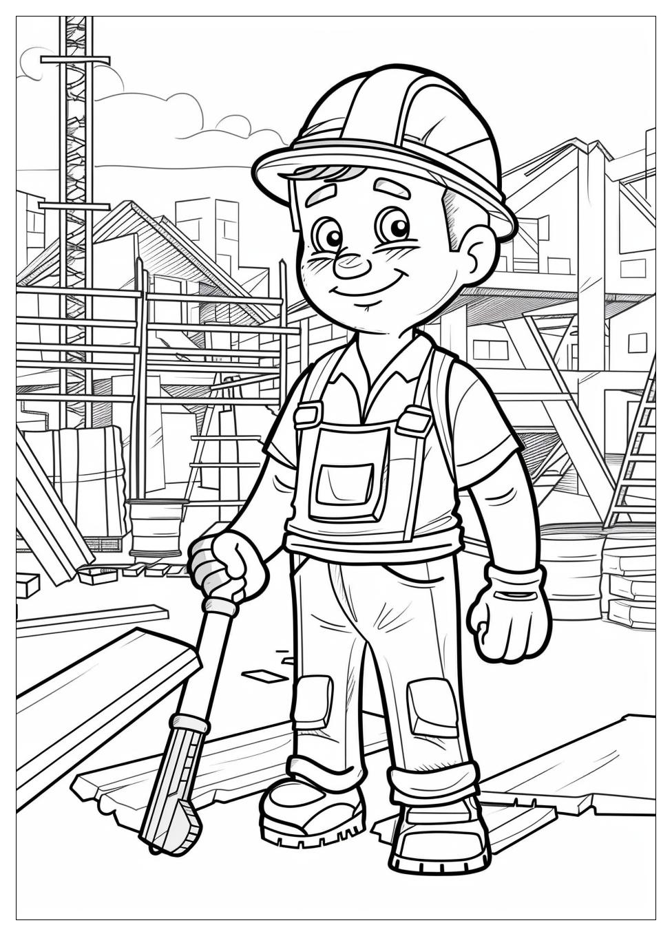 Construction Worker Coloring Pages-8