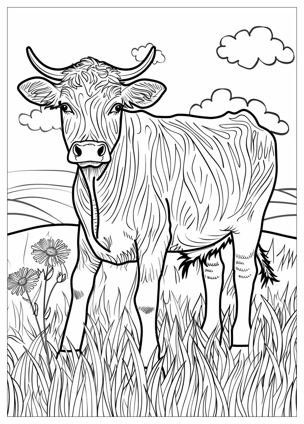 Cow Coloring Pages-10