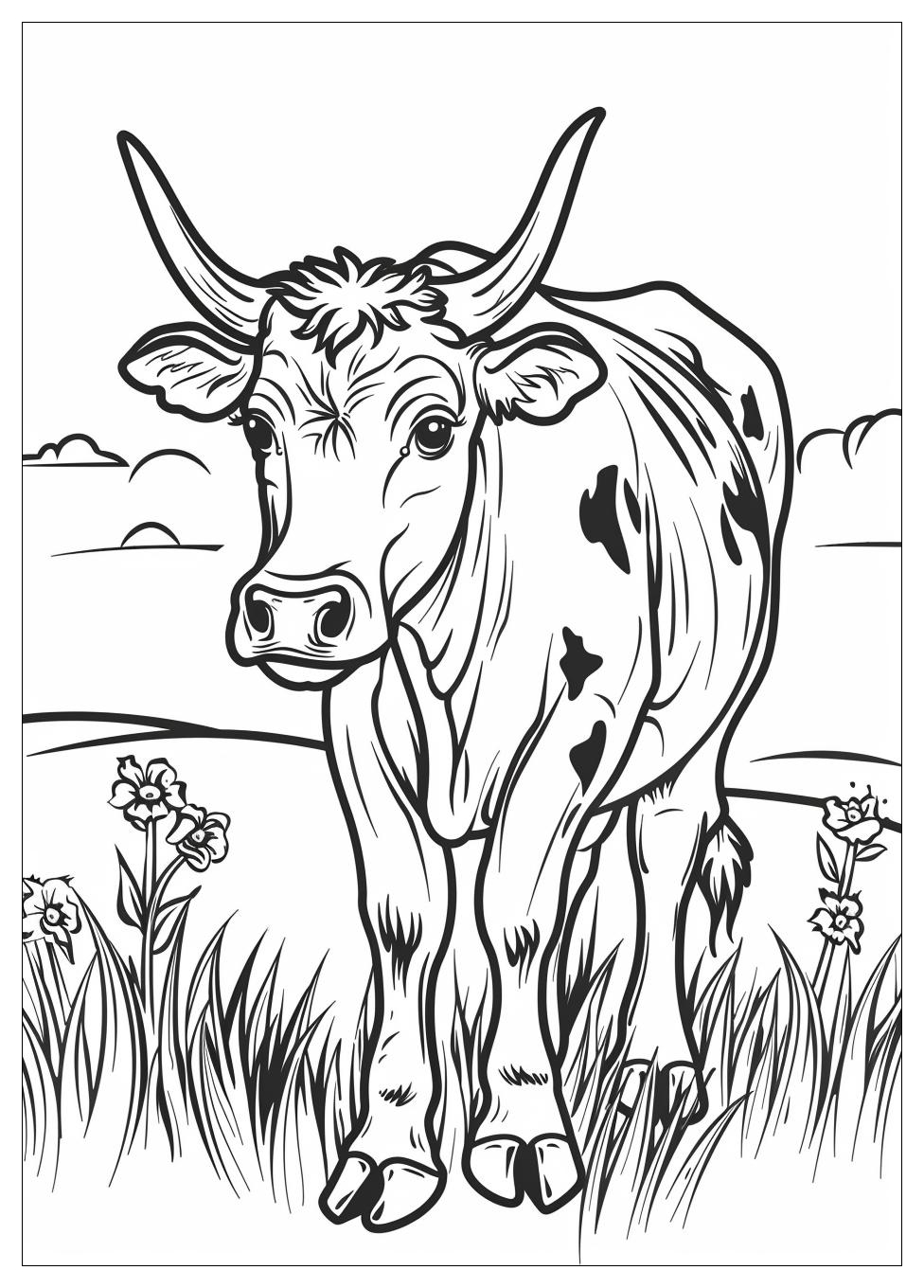 Cow Coloring Pages-11