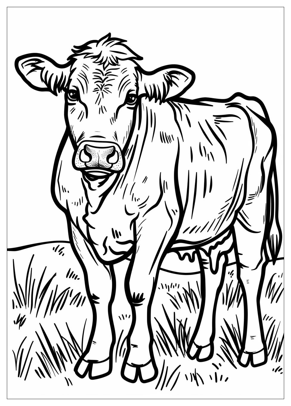 Cow Coloring Pages-12